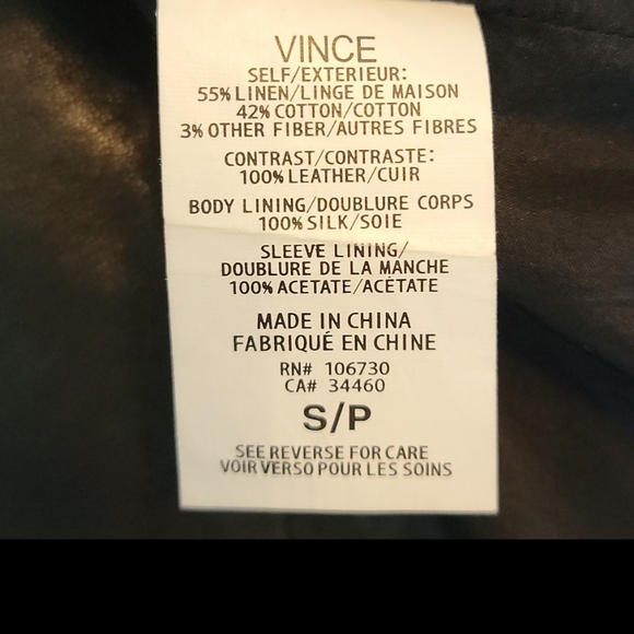 Vince Shawl Collar Leather Jacket. S - Picture 12 of 12